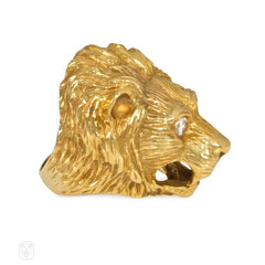 Gold lion ring, Van Cleef & Arpels