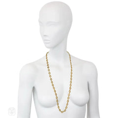 Gold nautical link chain