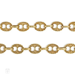 Gold nautical link chain