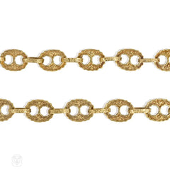 Gold nautical link chain