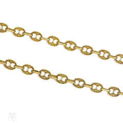 Gold nautical link chain