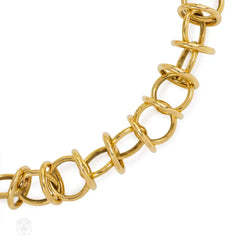 Gold open link necklace. Paloma Picasso for Tiffany & Co.