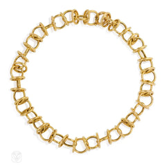 Gold open link necklace. Paloma Picasso for Tiffany & Co.