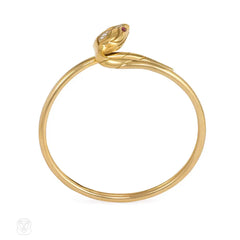 Gold serpent bangle, France