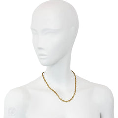 Gold stylized gatelink chain