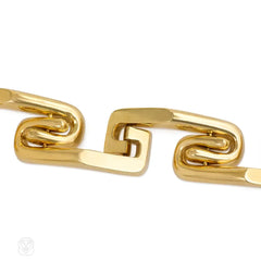 Gold stylized Greek key bracelet