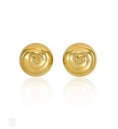 Gold swirl design earrings, Asprey
