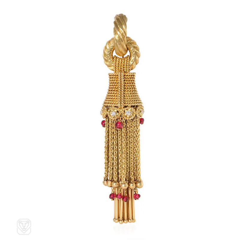 Gold Tassel Pendant And Brooch Marchak Paris