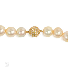 Golden South Sea pearl necklace