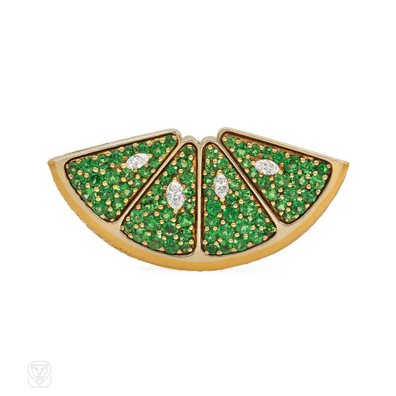 Green Garnet Lime Brooch Mark Patterson