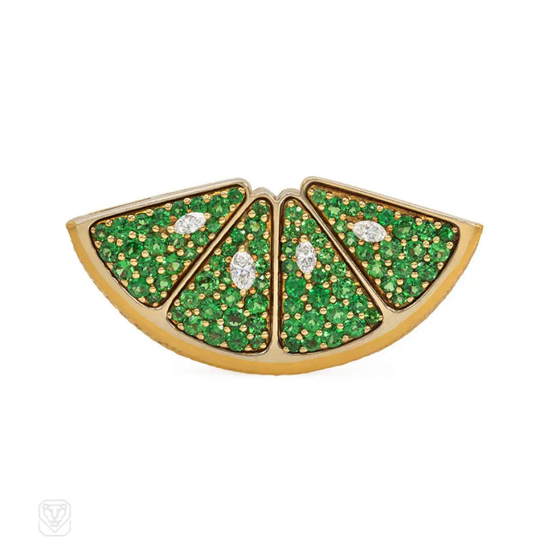 Green Garnet Lime Brooch Mark Patterson