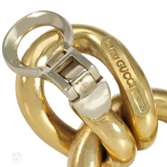 Gucci estate gold double hoop knot earrings
