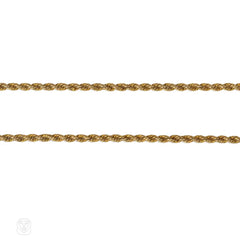 Handmade antique gold ropetwist chain