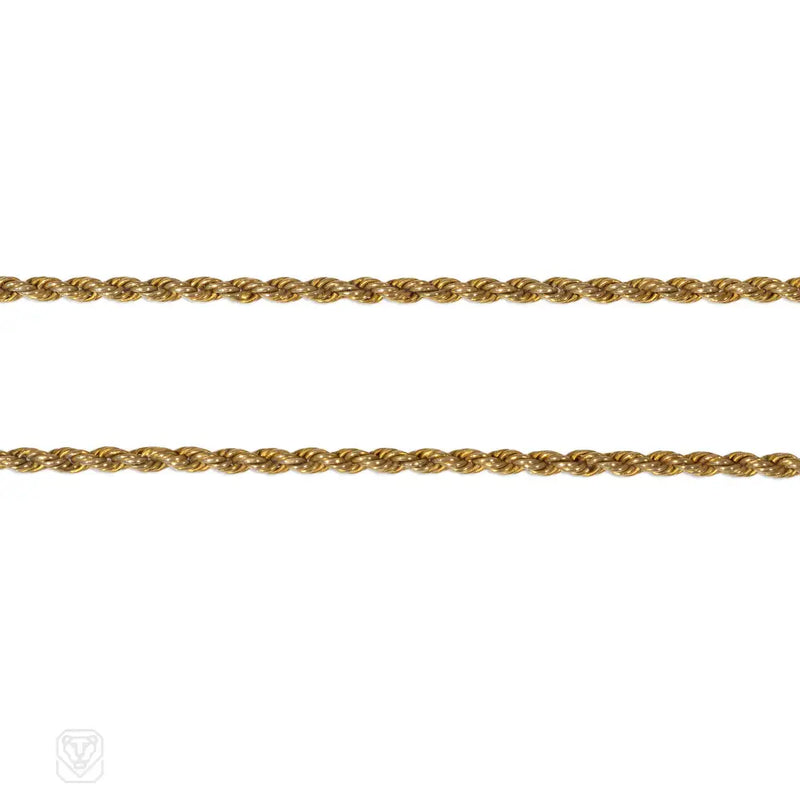 Handmade Antique Gold Ropetwist Chain