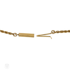 Handmade antique gold ropetwist chain