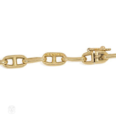 Hermès 1970s narrow Chaîne D'Ancre gold bracelet