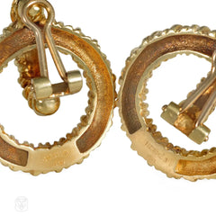 Hermès gold doorknocker hoop earrings