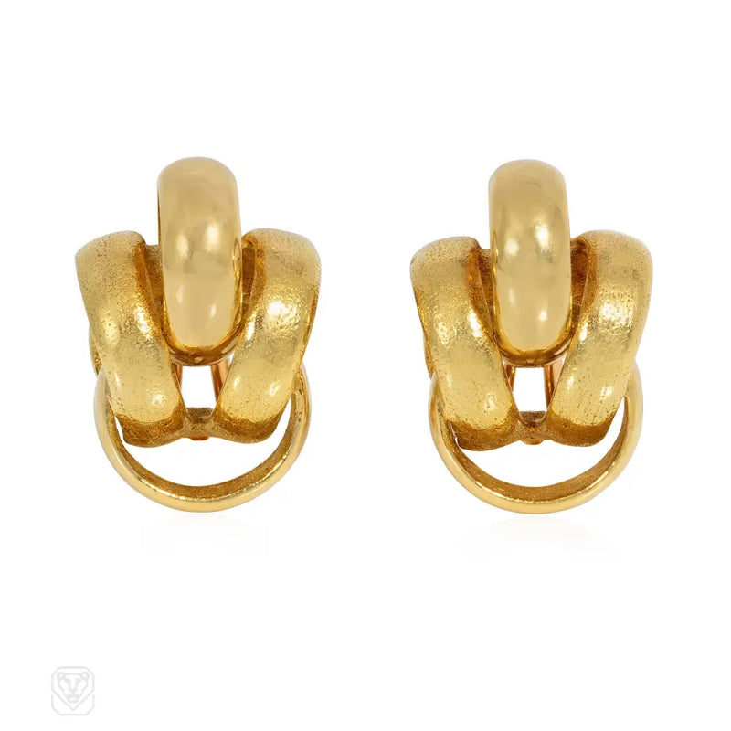Hermès gold ring earrings