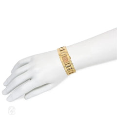 Hermès Mid-Century gold tank watch