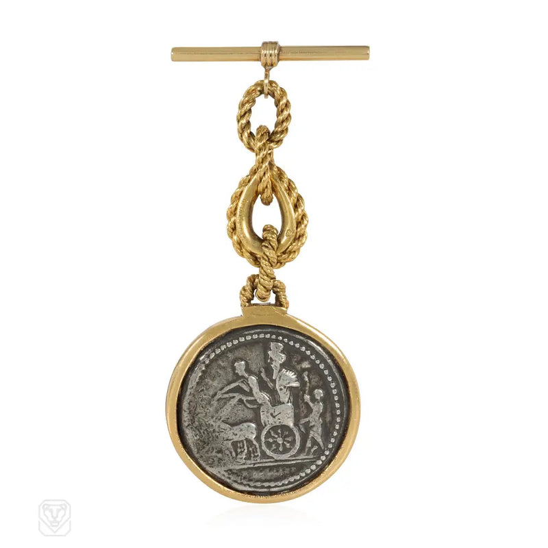 Hermès Paris ancient coin fob pendant
