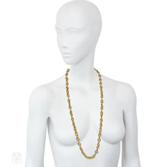 Hermès Paris gold nautical link chain