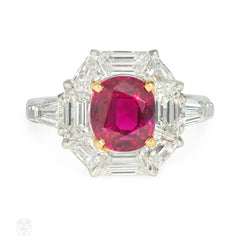 Highly important Carvin French Burmese Ruby ring