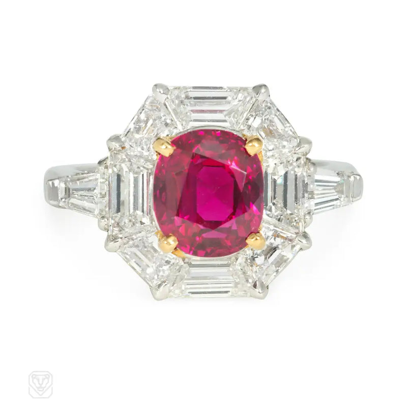 Highly Important Carvin French Burmese Ruby Ring