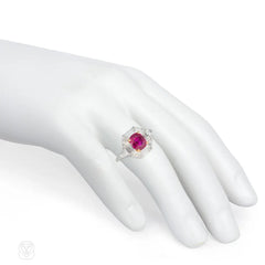 Highly important Carvin French Burmese Ruby ring