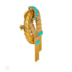 Important Antique French gold and turquoise suite