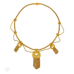 Important Antique French gold and turquoise suite