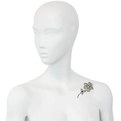 Important antique old-mine-cut diamond flower brooch