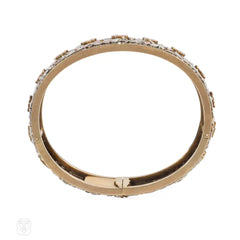 Important French Antique enamel flower bracelet