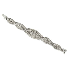 Important Mid-Century Boucheron intertwined diamond and platinum bracelet