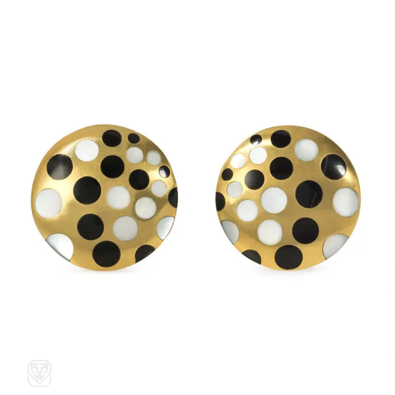 Inlaid Polka Dot Earrings Angela Cummings