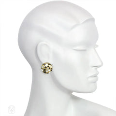 Inlaid polka dot earrings, Angela Cummings