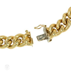 Italian 1970s gold curblink necklace