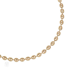 Italian gold anchor link necklace