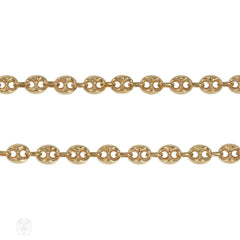 Italian gold anchor link necklace