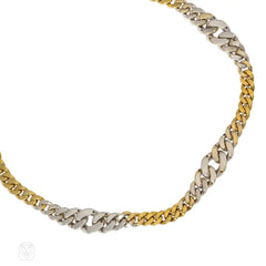 Italian gold and diamond undulating chain