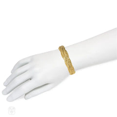 Italian gold multistrand curblink bracelet