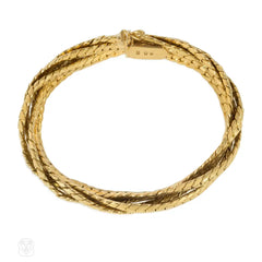 Italian gold multistrand curblink bracelet
