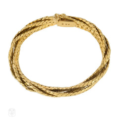 Italian gold multistrand curblink bracelet