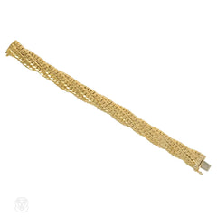 Italian gold multistrand curblink bracelet