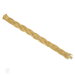 Italian gold multistrand curblink bracelet