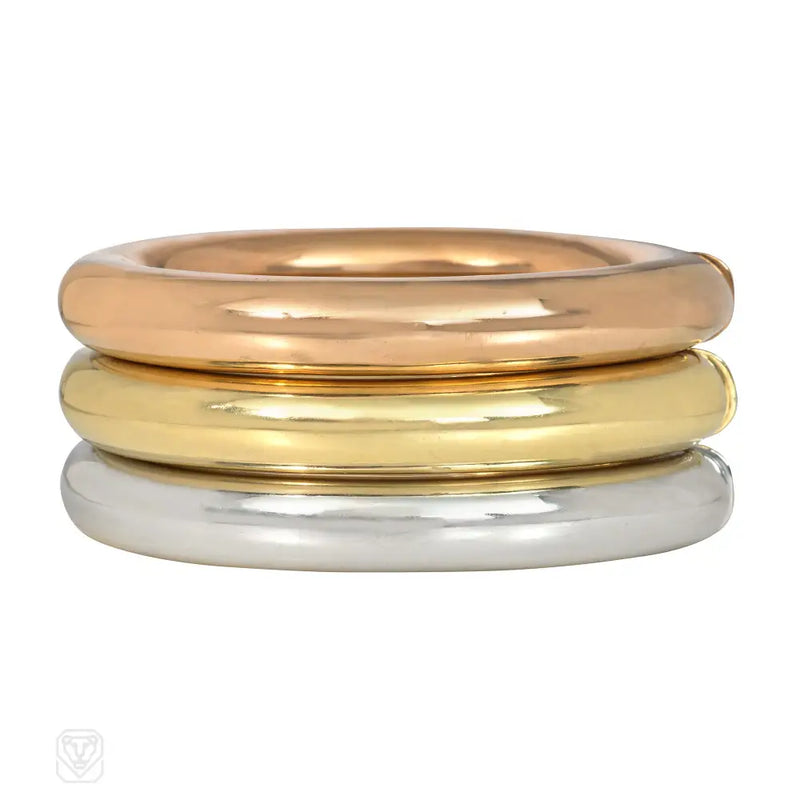Italian Three - Color Gold Bracelet Set