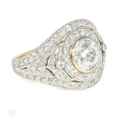 J.E. Caldwell antique diamond and platinum ring