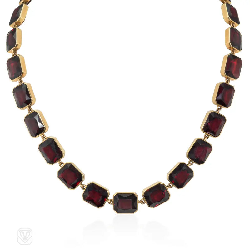 J. E Caldwell garnet riviere necklace