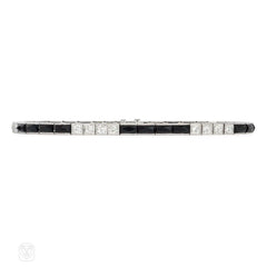 J.E Caldwell onyx and diamond line bracelet