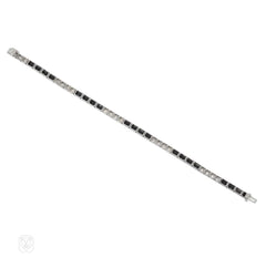 J.E Caldwell onyx and diamond line bracelet