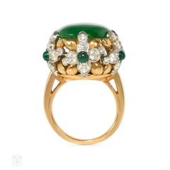 Jade, emerald and diamond cocktail ring, Tiffany & Co.